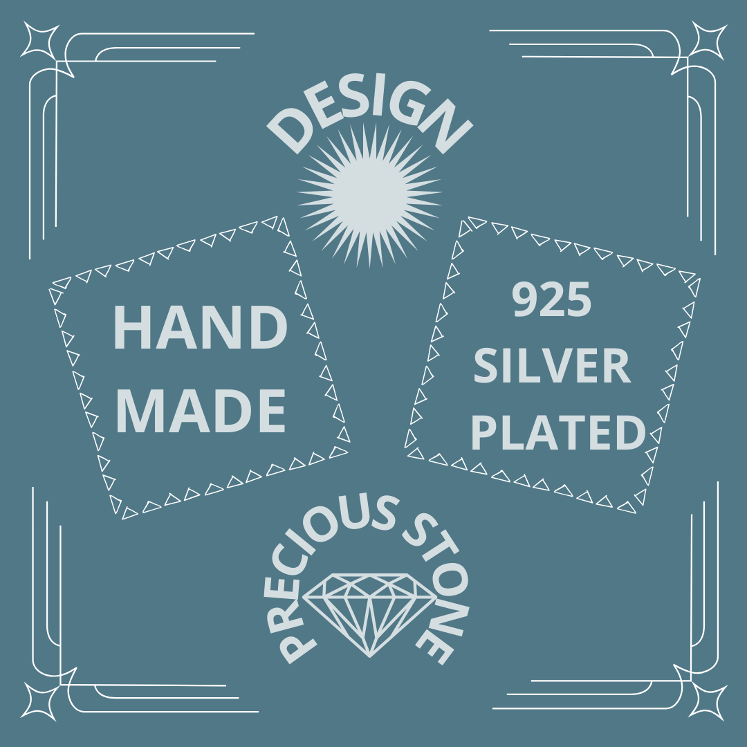 TURQUOISE designer earrings plated in 925 silver