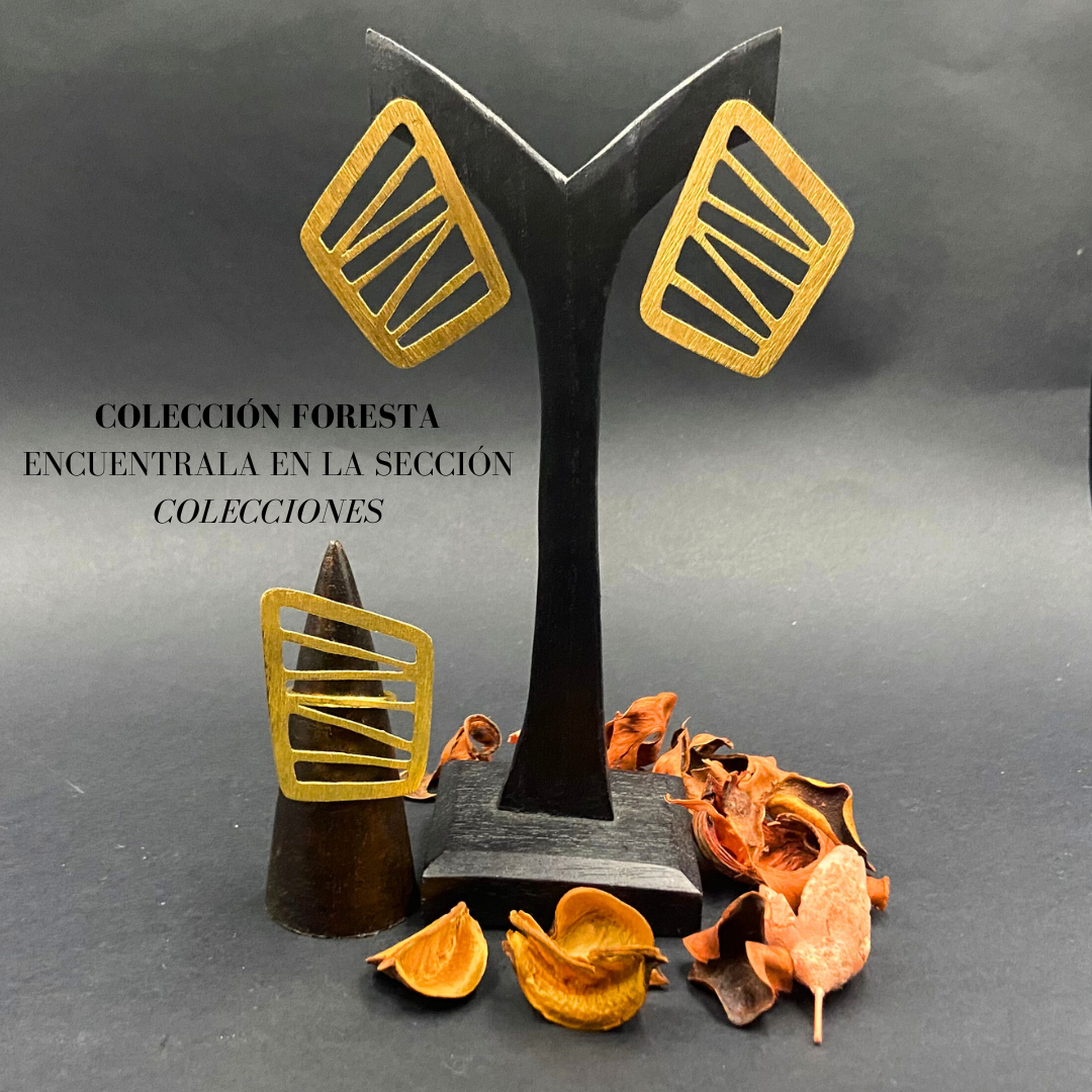 Anillo FORESTA bañado en oro - Diseño con carácter