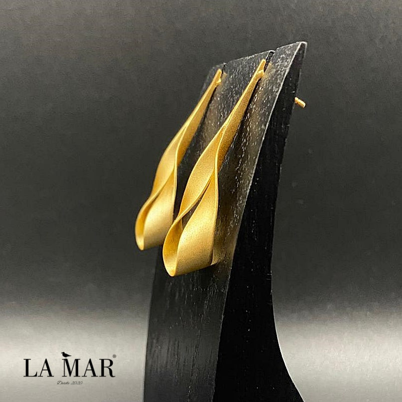 BOWIE earrings plated in 18kt gold