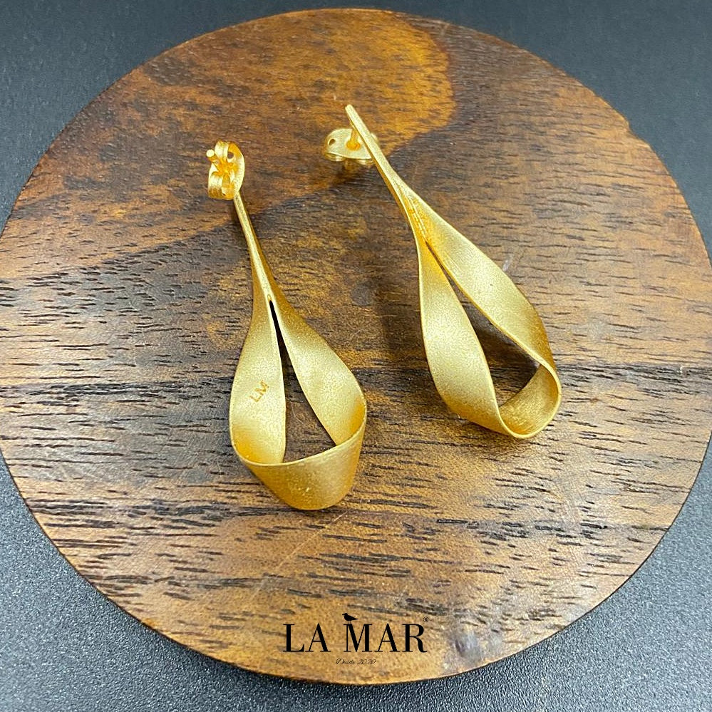 BOWIE earrings plated in 18kt gold