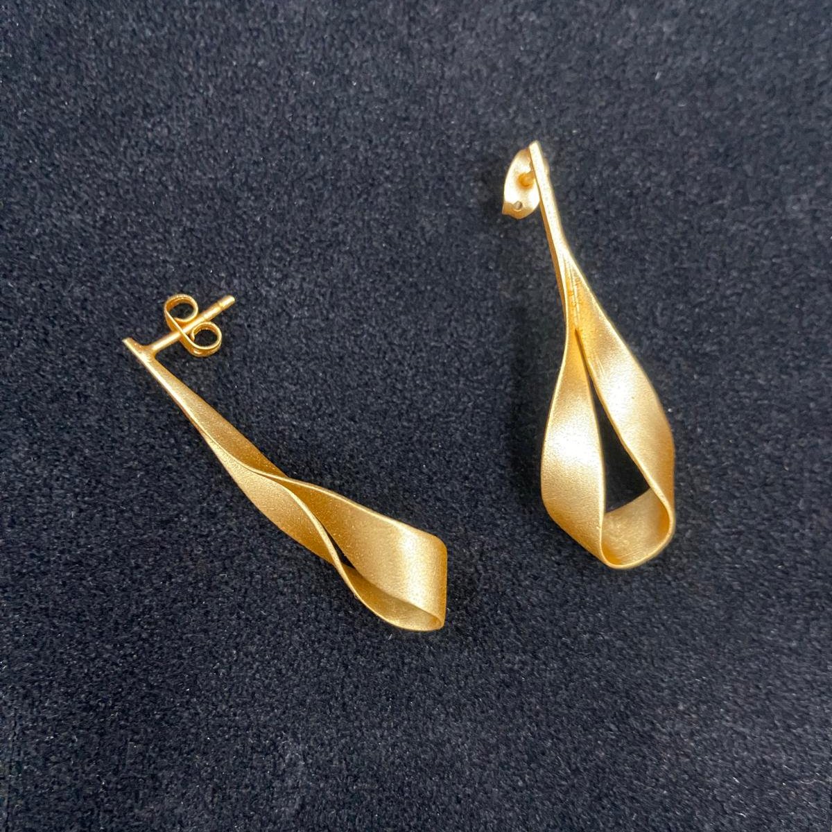 BOWIE earrings plated in 18kt gold