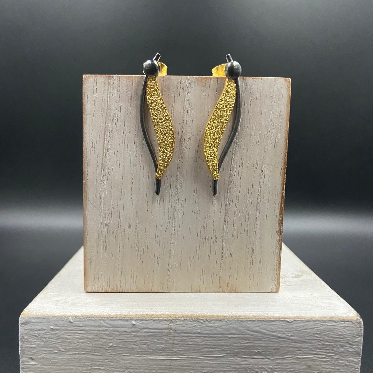 BOWIE earrings plated in 18kt gold