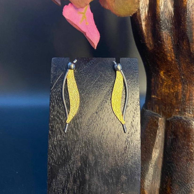 BOWIE earrings plated in 18kt gold