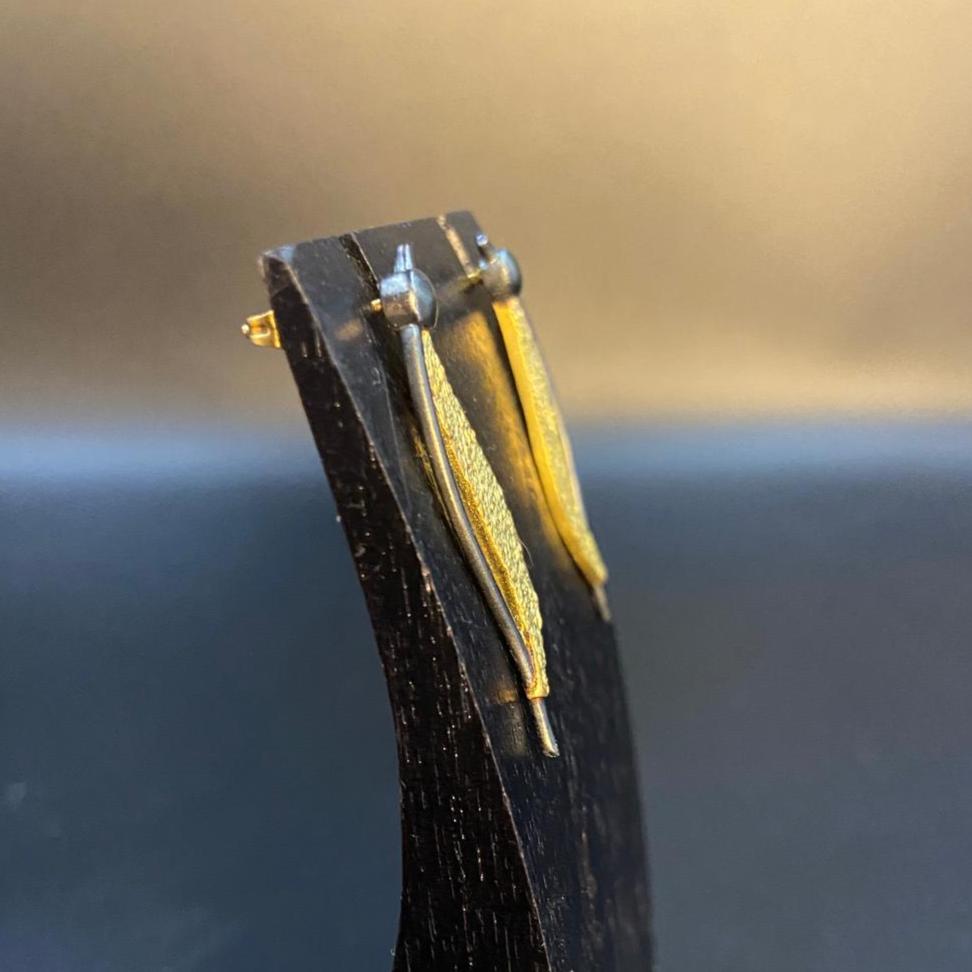 BOWIE earrings plated in 18kt gold