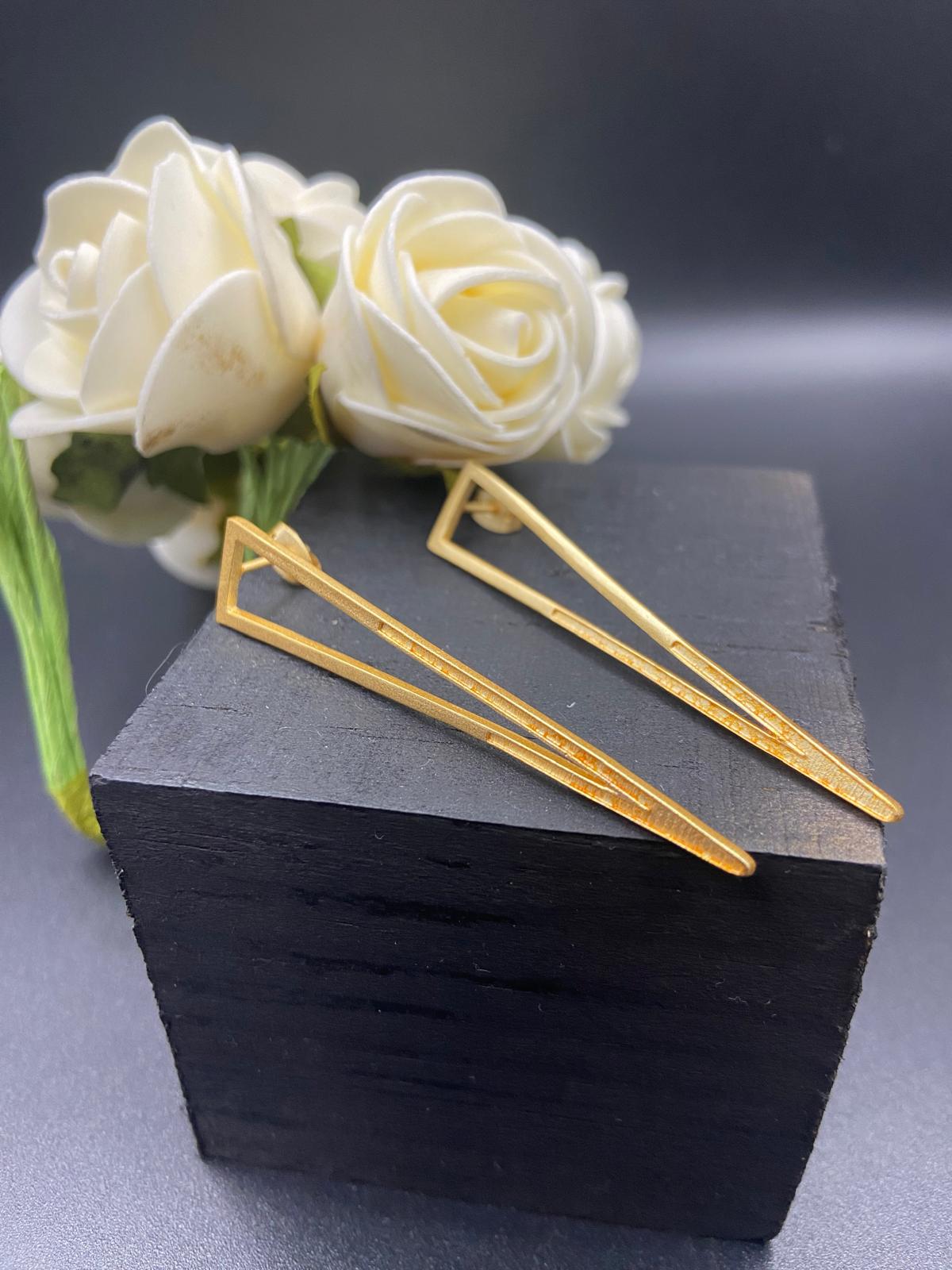 BOWIE earrings plated in 18kt gold