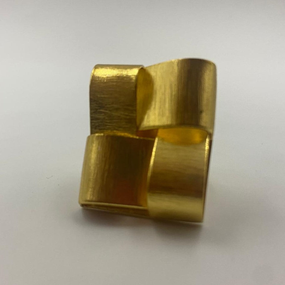 Anillo QUART bañados en oro - Diseño con carácter