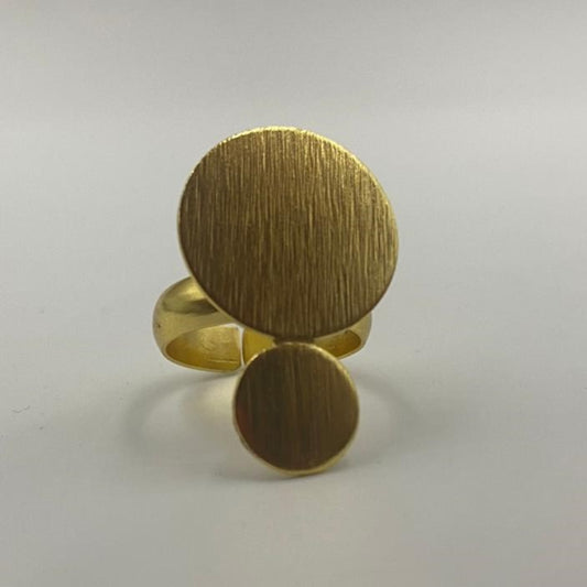 Anillo JÚPITER bañados en oro - Diseño con carácter