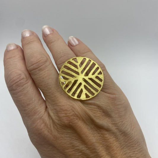 Anillo POEPOE bañados en oro - Diseño con carácter
