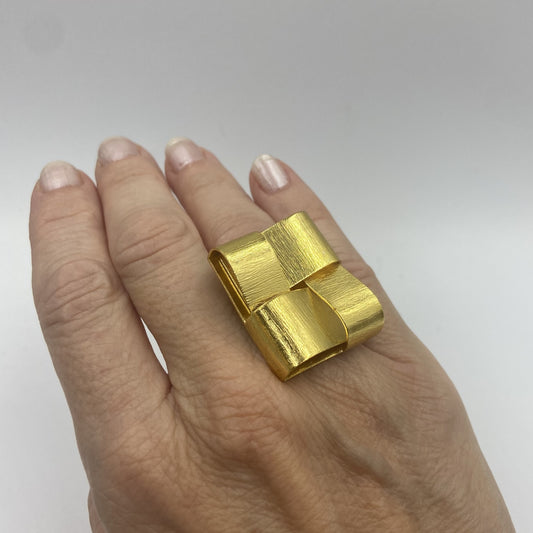 Anillo QUART bañados en oro - Diseño con carácter