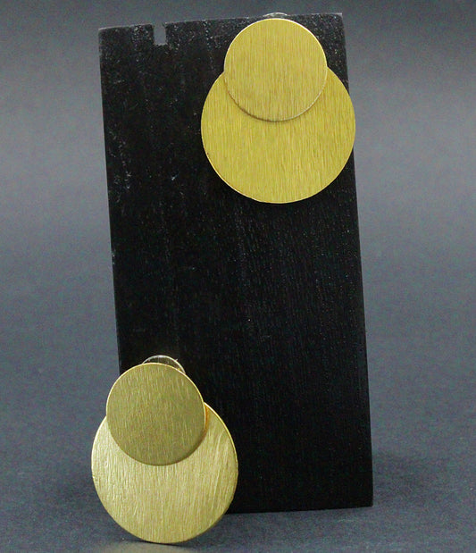 Vergoldete 2-in-1-Ohrringe ECLIPSE