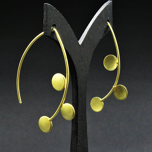 CINEMA earrings plated in 18kt gold