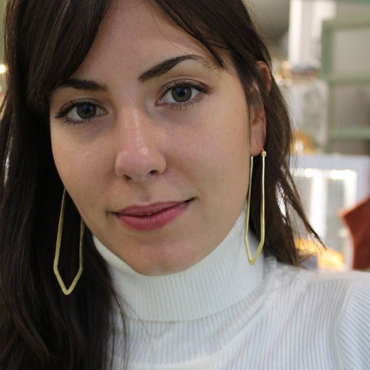 Designer-CLOCHE-Ohrringe, vergoldet mit 18 kt Gold