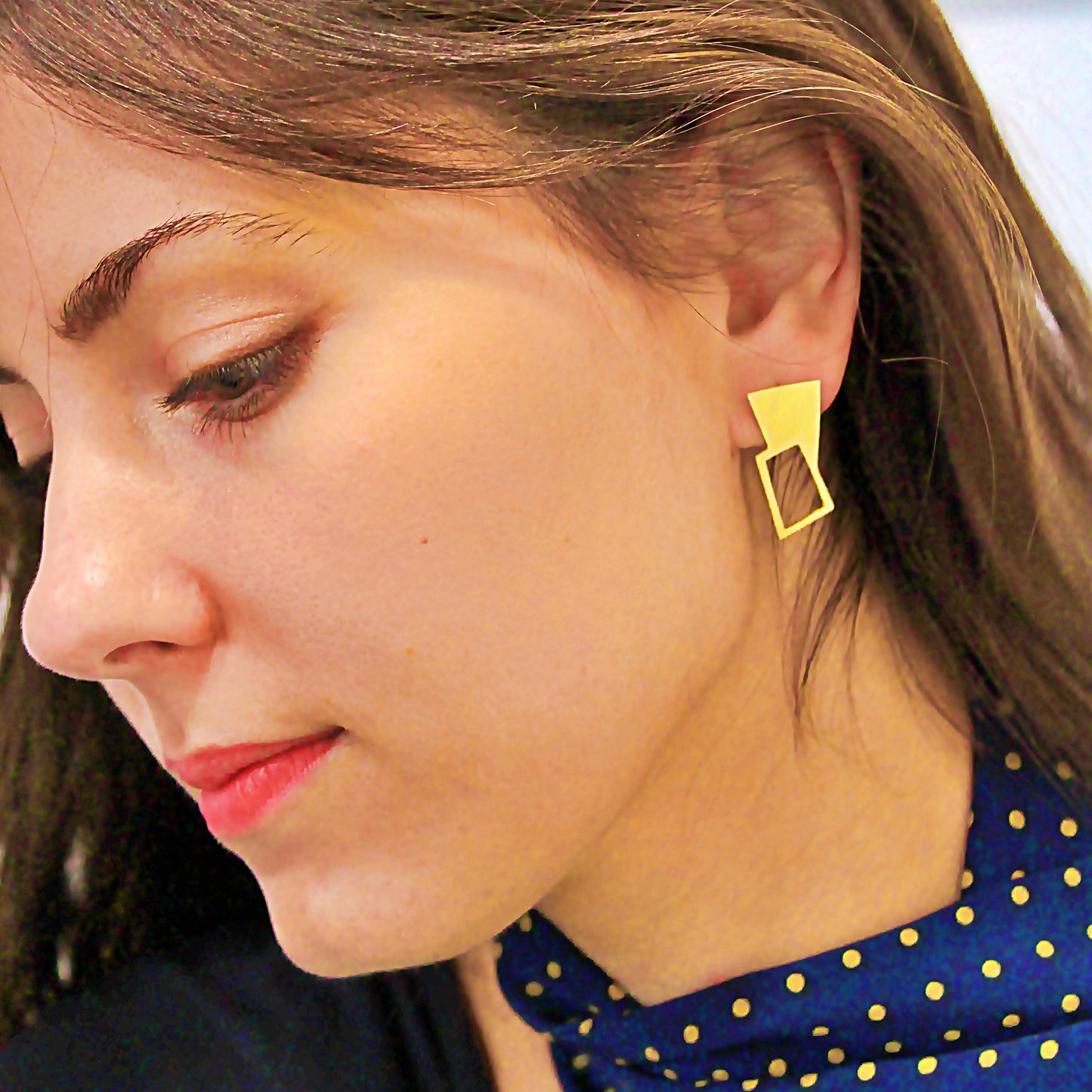 Designer-Ohrringe von ROHE, vergoldet mit 18 kt Gold