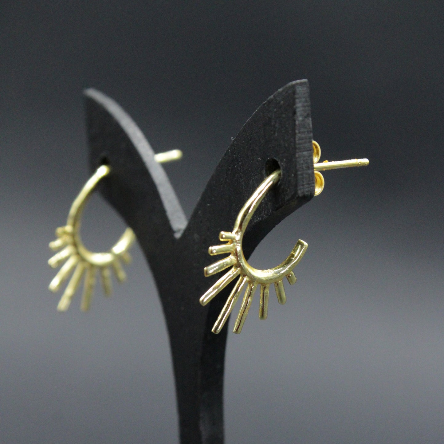 Designer-Ohrringe von SUNRAY, vergoldet mit 18 kt Gold