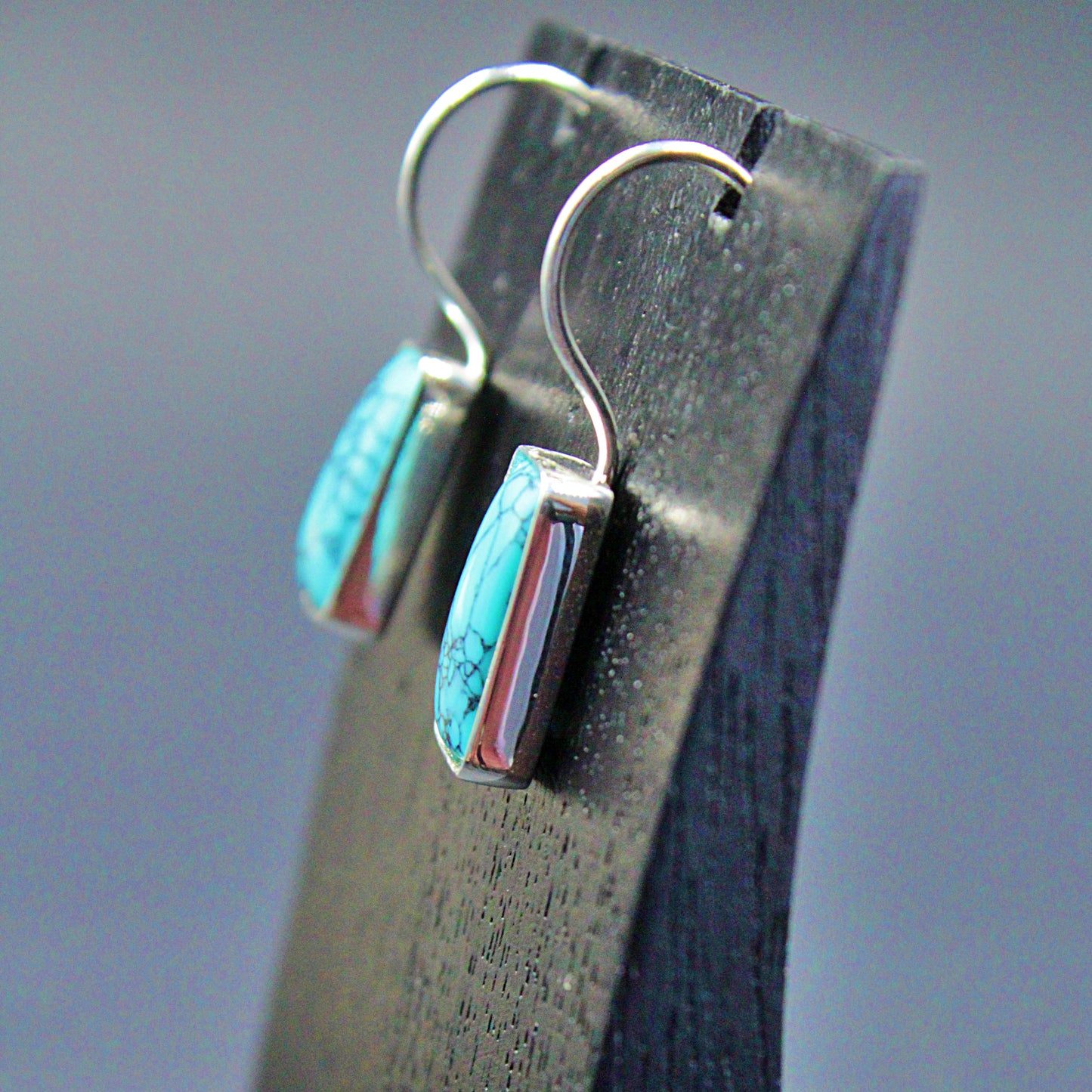 TURQUOISE designer earrings plated in 925 silver