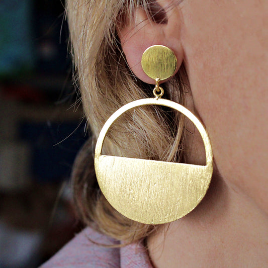 ORIZZONTE-Ohrringe mit 18-karätigem Gold überzogen