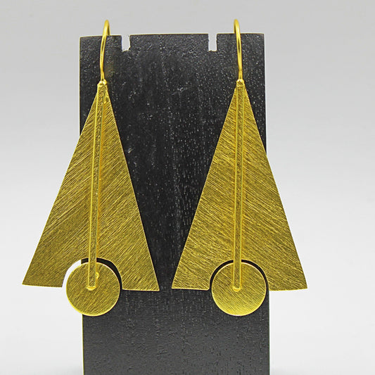 Vergoldete Ohrringe 2 in 1 vergoldet