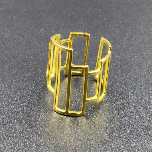 Vergoldeter CHICAGO-Ring