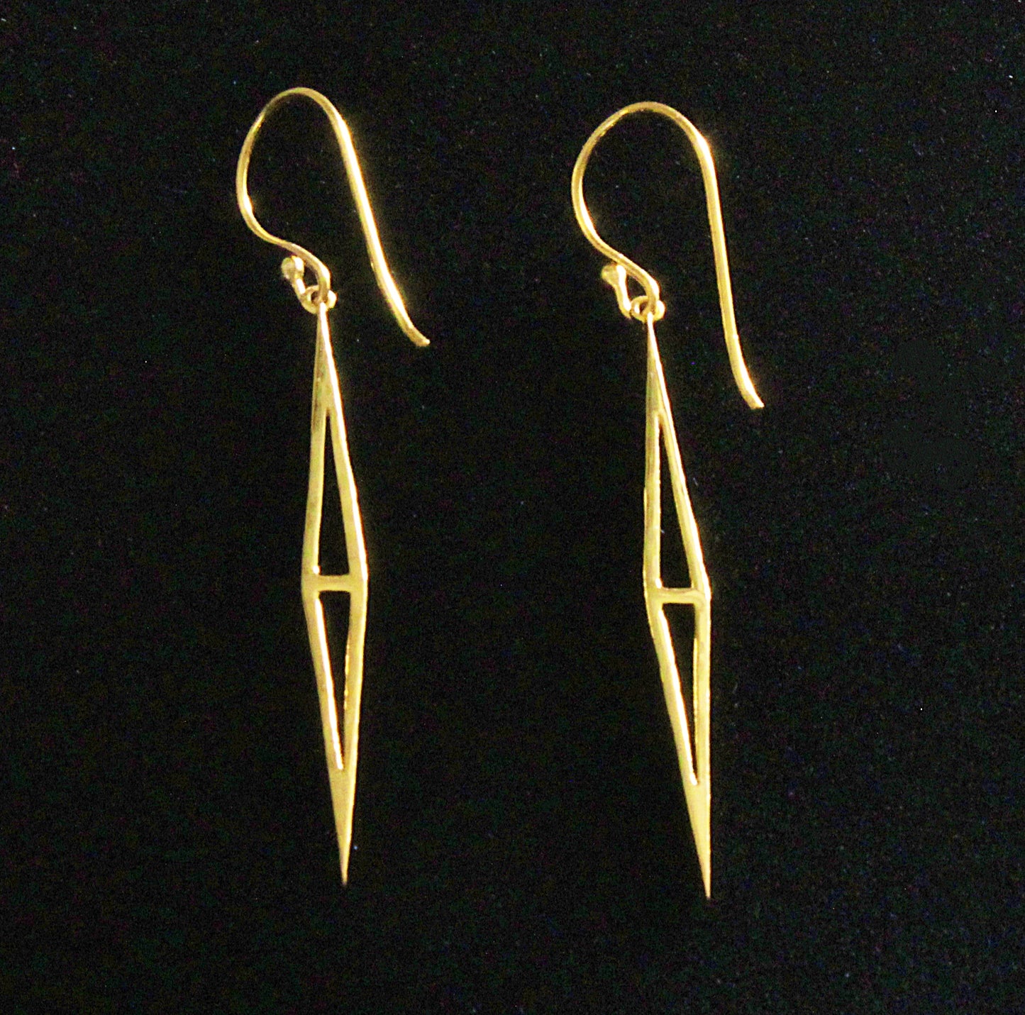 Silver plated earrings with green onyx gemstone
