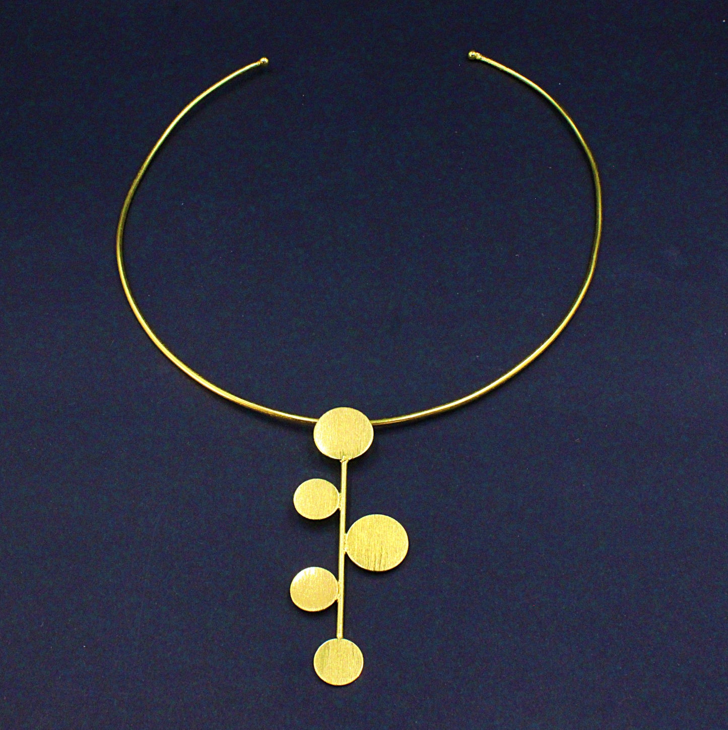 DECO choker with 18kt gold plated pendant