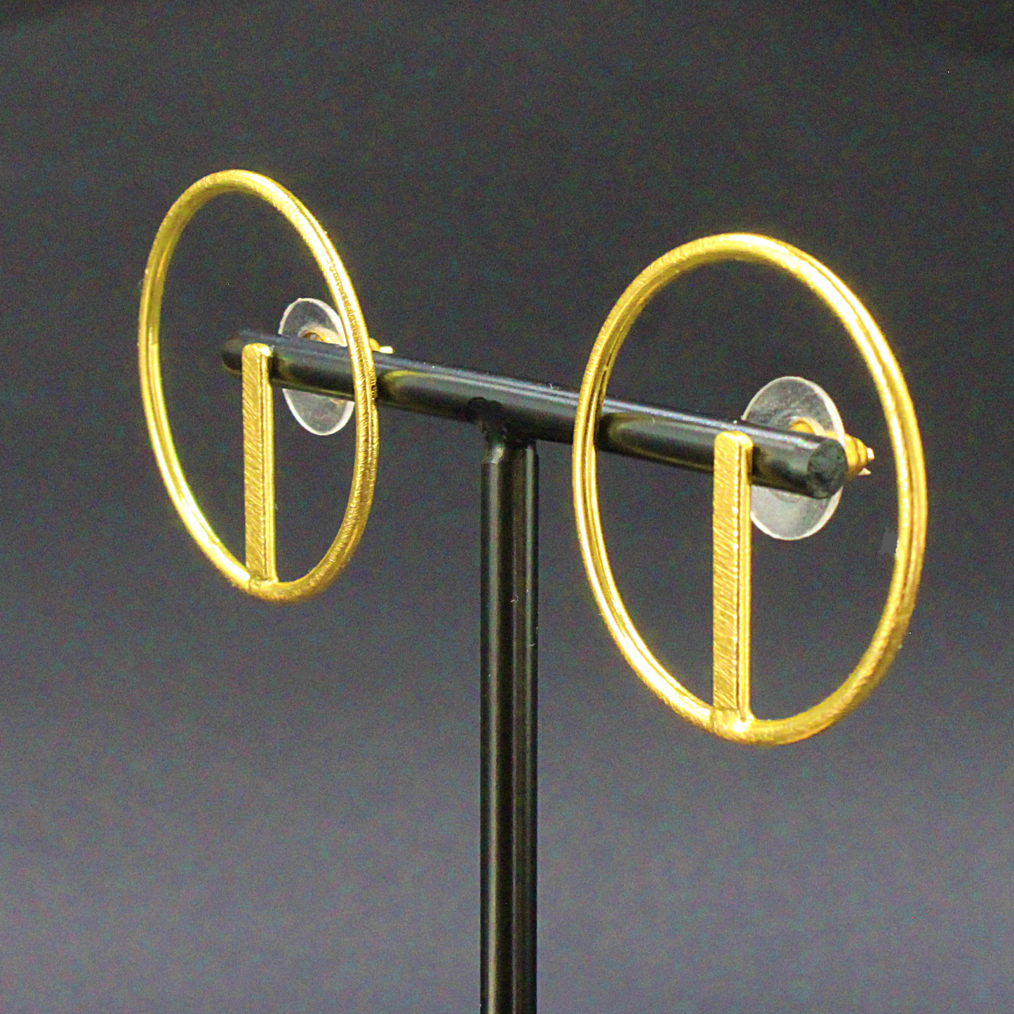 BENE designer earrings plated in 18 kt gold