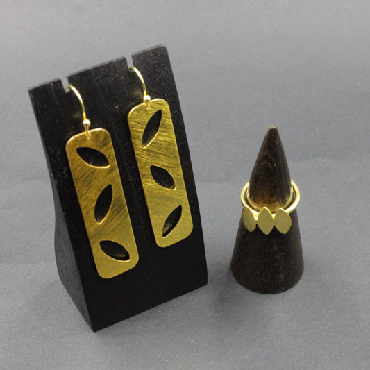 BOWIE-Ohrringe mit 18-karätigem Gold überzogen