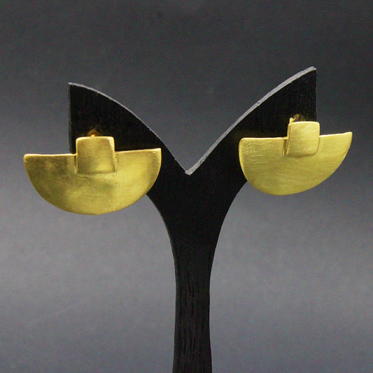 PRA‘ Designer-Ohrringe aus vergoldetem Messing – Design mit Charakter