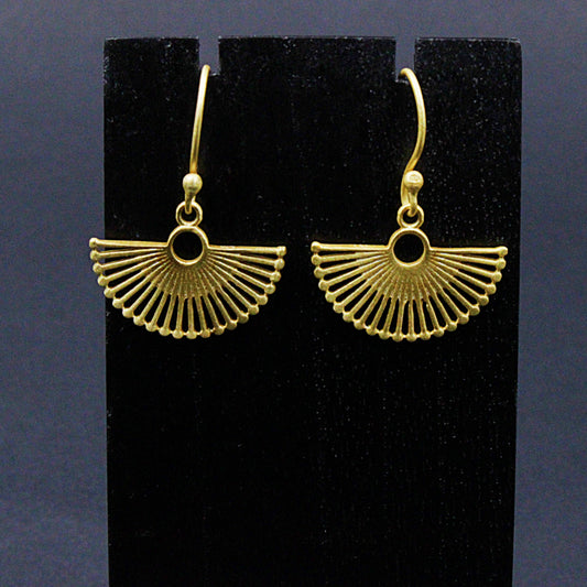 Designer-Ohrringe ROULETTE, vergoldet mit 18 kt Gold