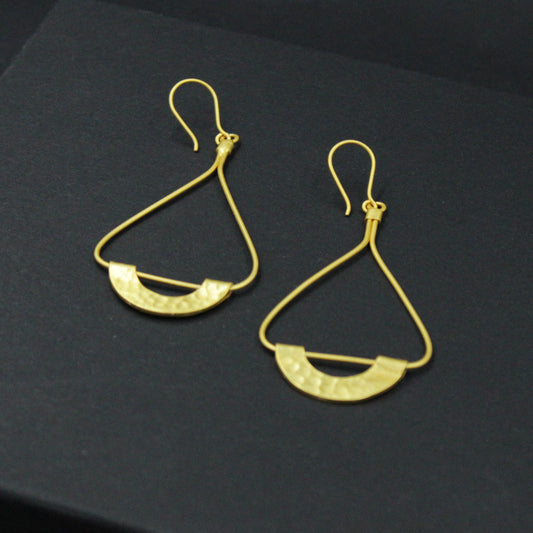 SOL-Ohrringe mit gelbem Quarz, plattiert mit 18-karätigem Gold