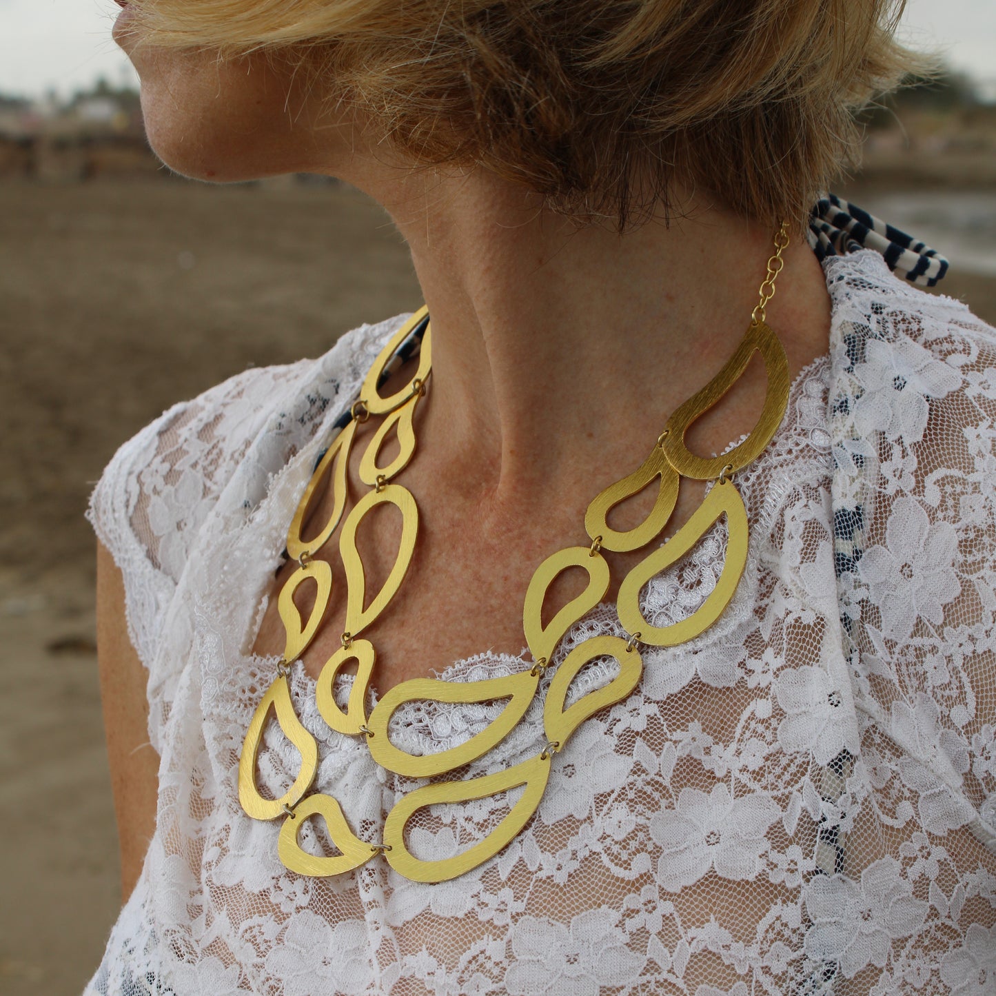 MONDRIAN necklace plated in 18kt gold