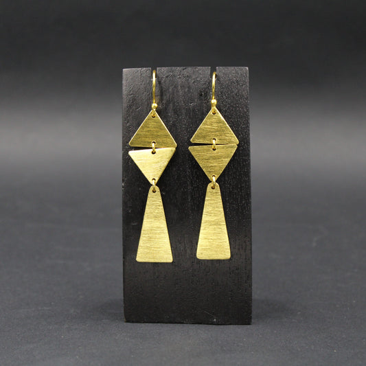 SAETERA earrings bathed in 18kt gold