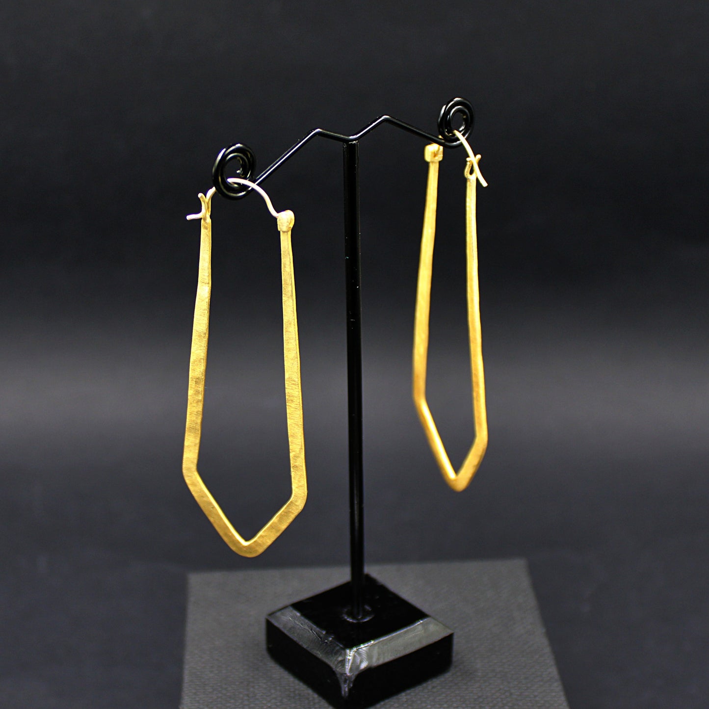 Designer-CLOCHE-Ohrringe, vergoldet mit 18 kt Gold