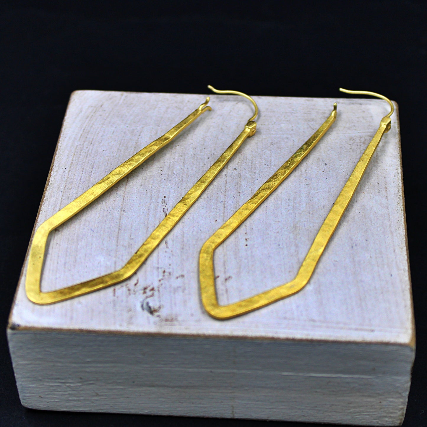 Designer-CLOCHE-Ohrringe, vergoldet mit 18 kt Gold