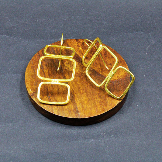 DECO-Ohrringe mit 18-karätigem Gold überzogen