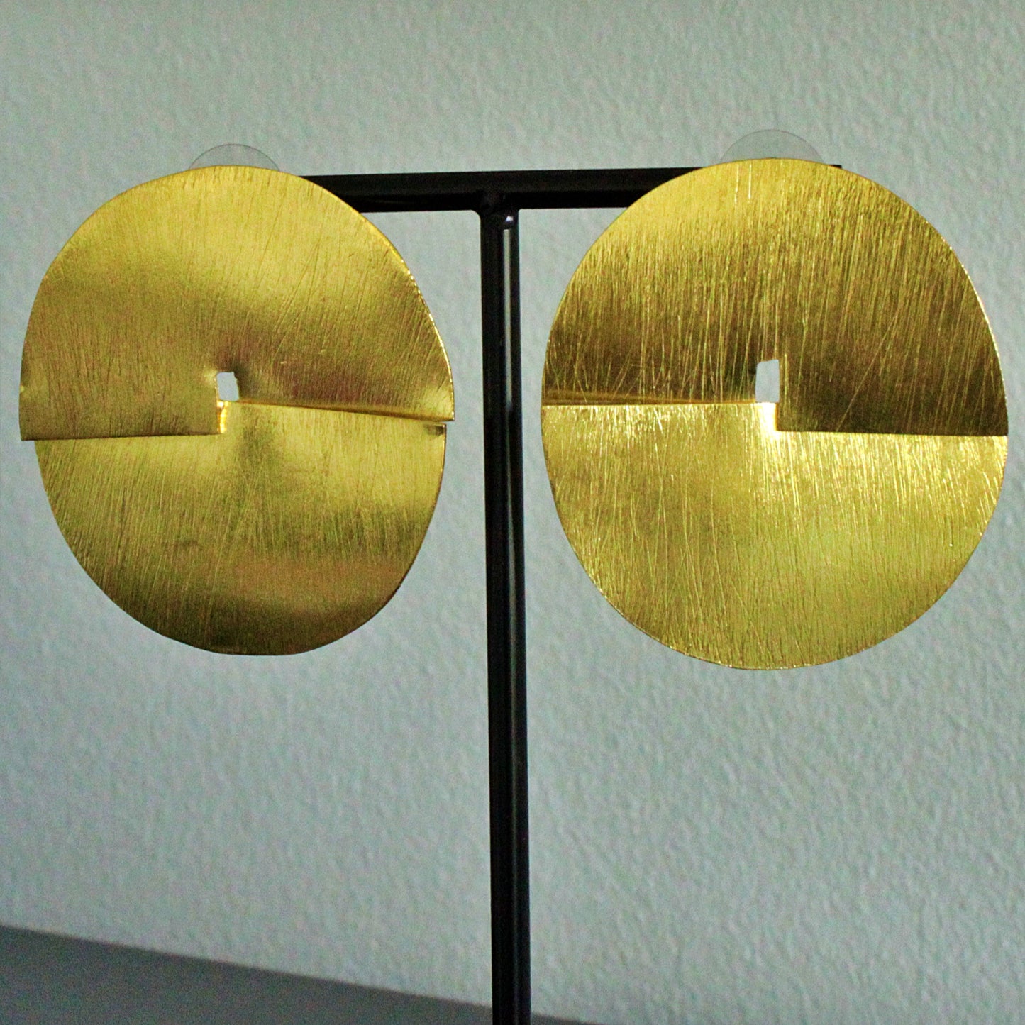 DISK-Ohrringe mit 18-karätigem Gold überzogen