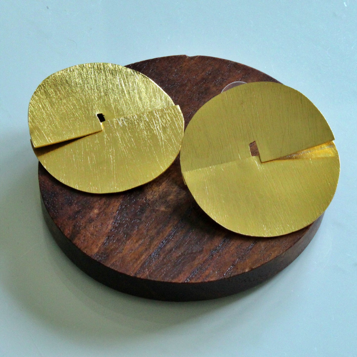 DISK-Ohrringe mit 18-karätigem Gold überzogen