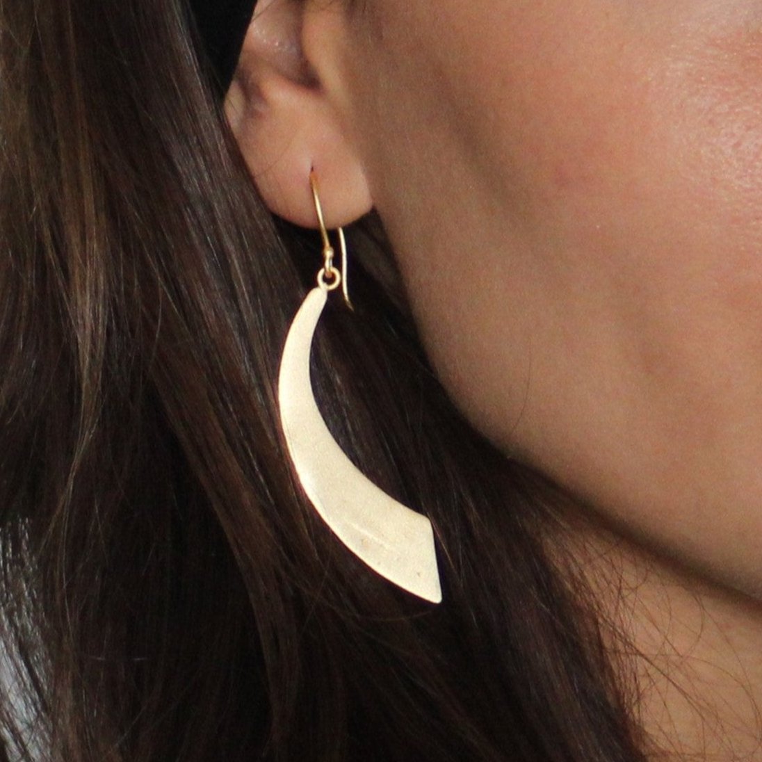BOWIE earrings plated in 18kt gold