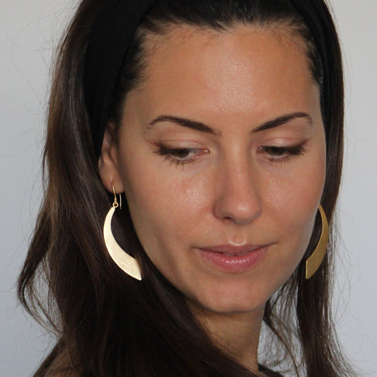 BOWIE earrings plated in 18kt gold