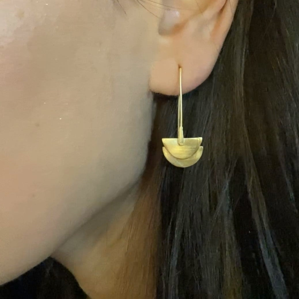 Designer-Ohrringe von CIOTOLA, plattiert mit 18-karätigem Gold