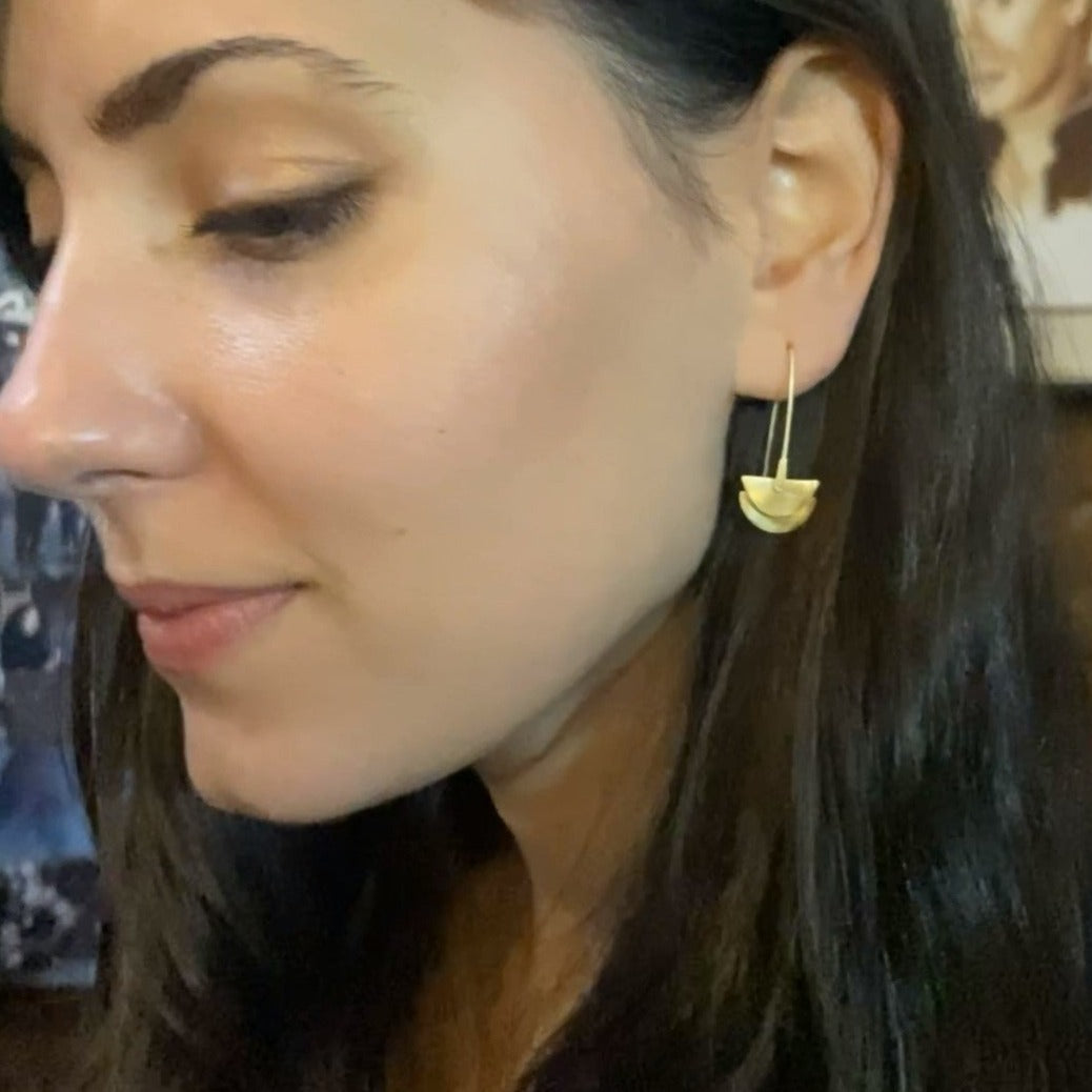 Designer-Ohrringe von CIOTOLA, plattiert mit 18-karätigem Gold