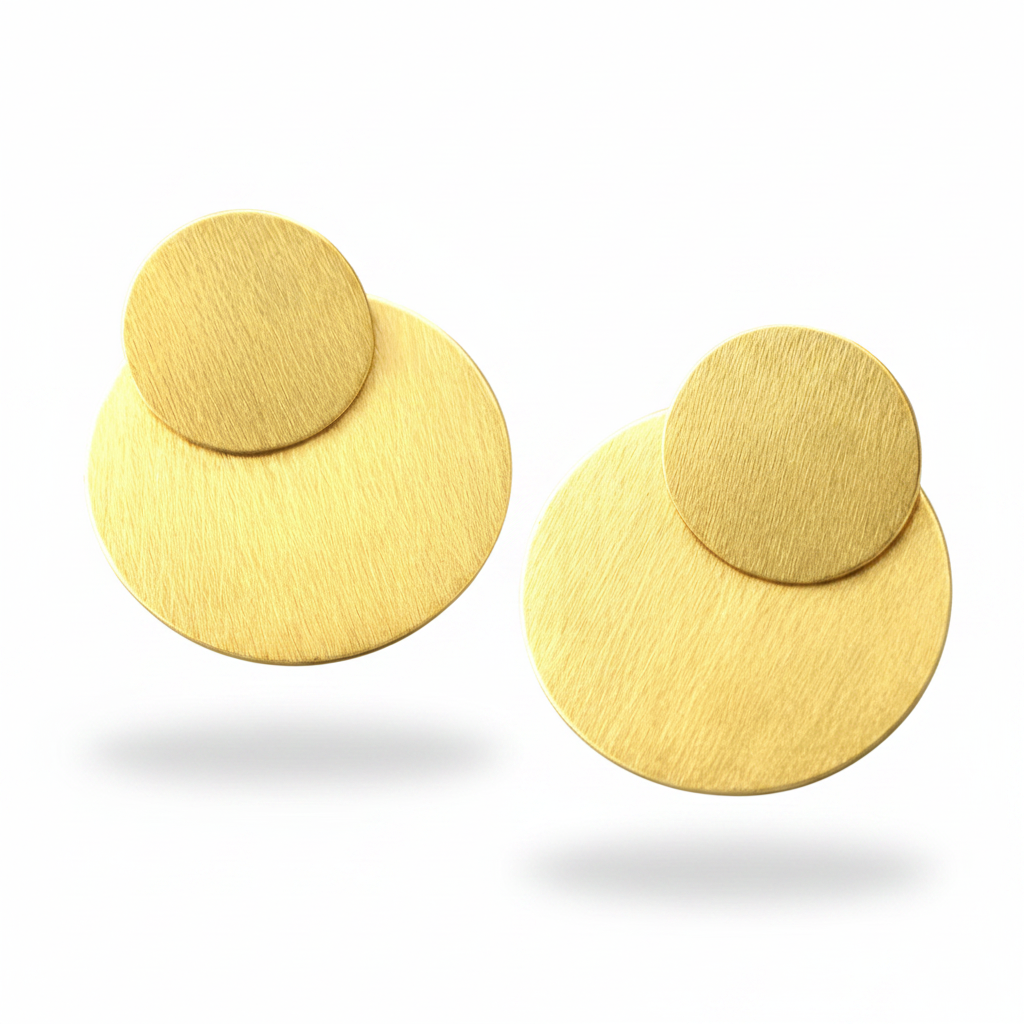 ECLIPSE two-in-one gold-plated earrings