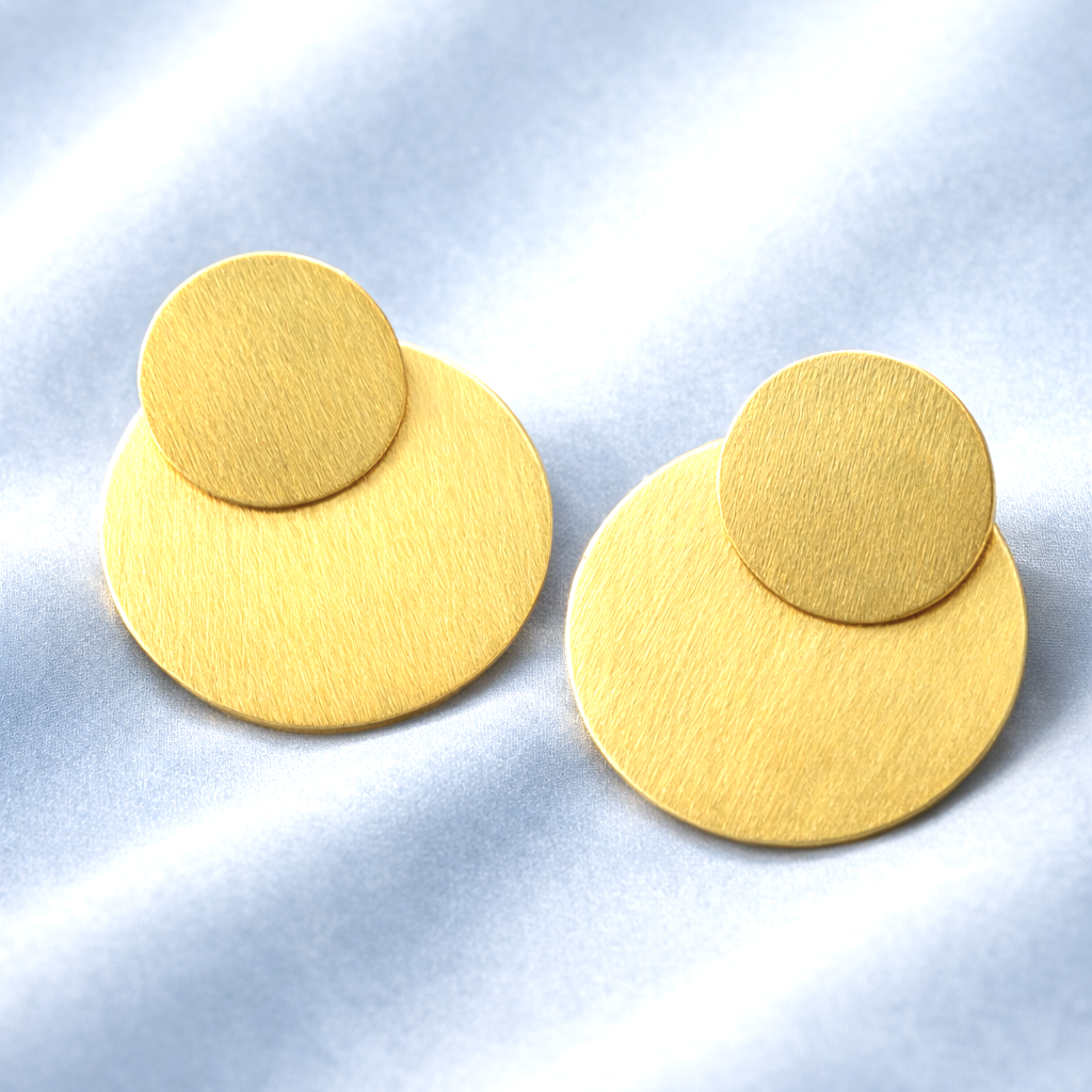 ECLIPSE two-in-one gold-plated earrings