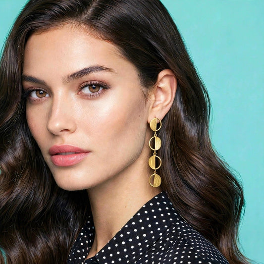 DISK earrings plated in 18kt gold