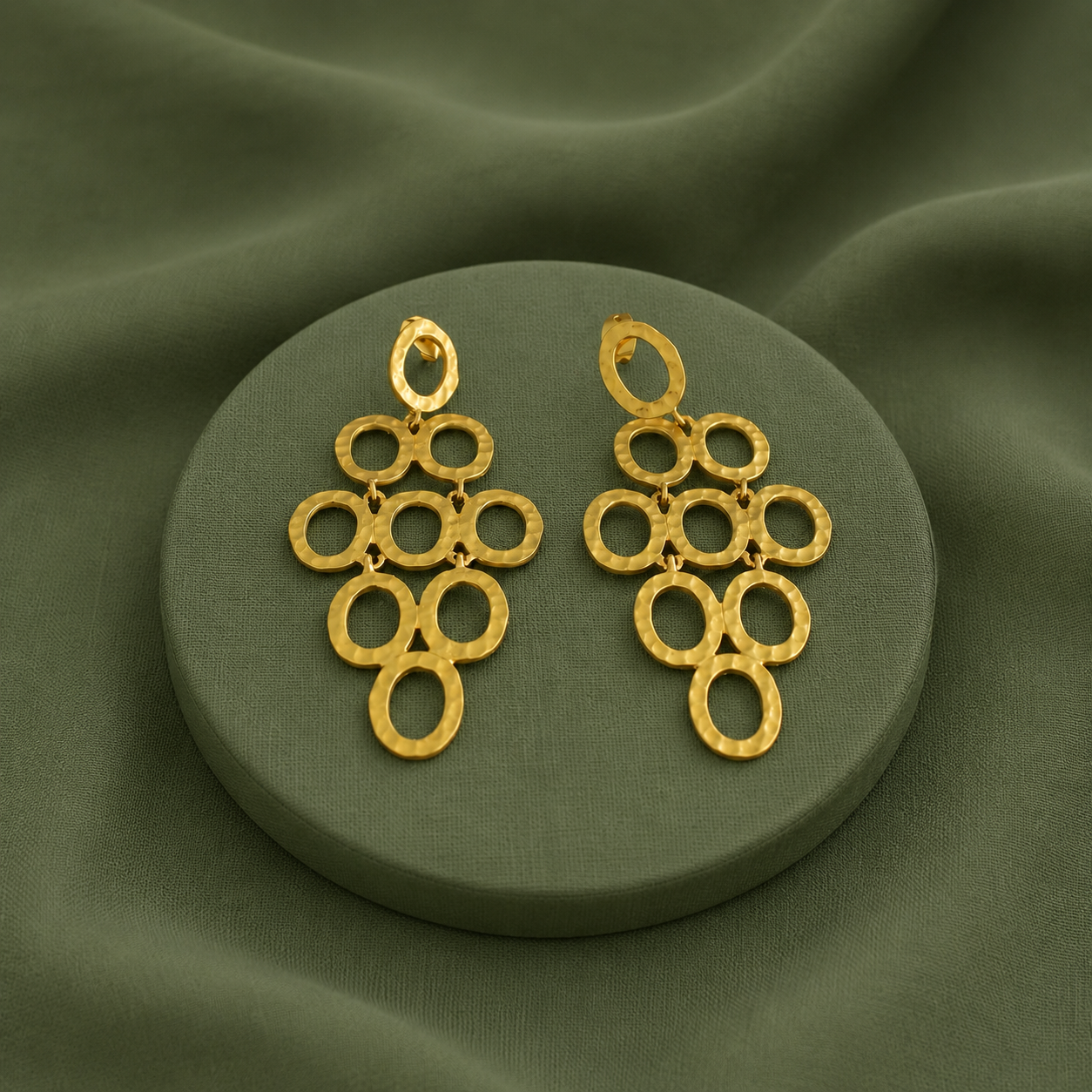 Pendientes KLIMT bañados en oro
