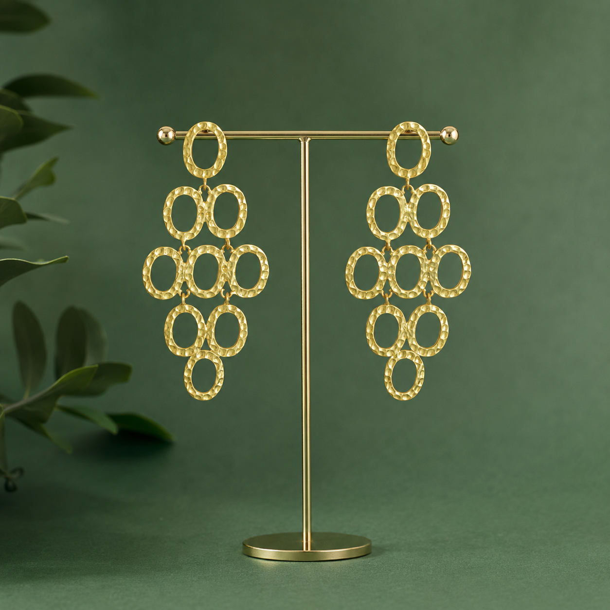 Pendientes KLIMT bañados en oro