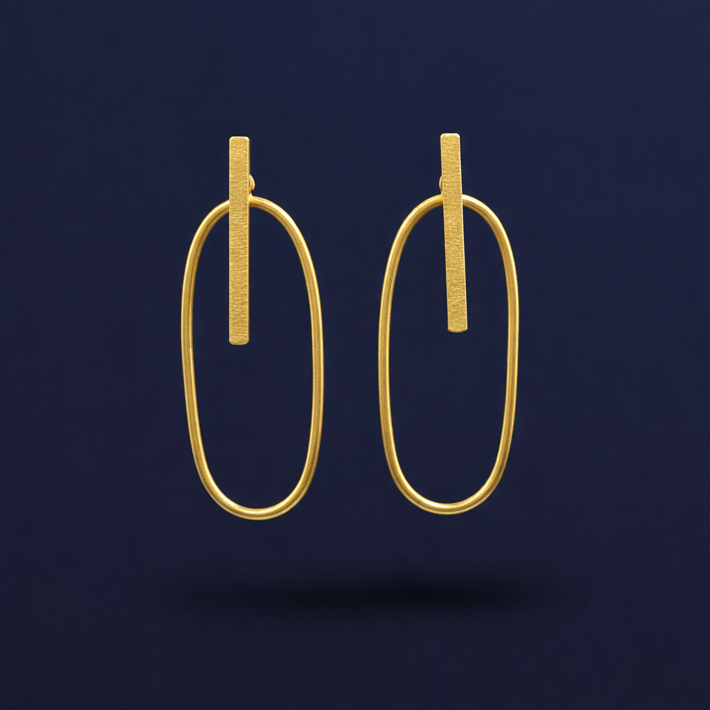 Pendientes MODIGLIANI bañado en oro - Diseño con carácter