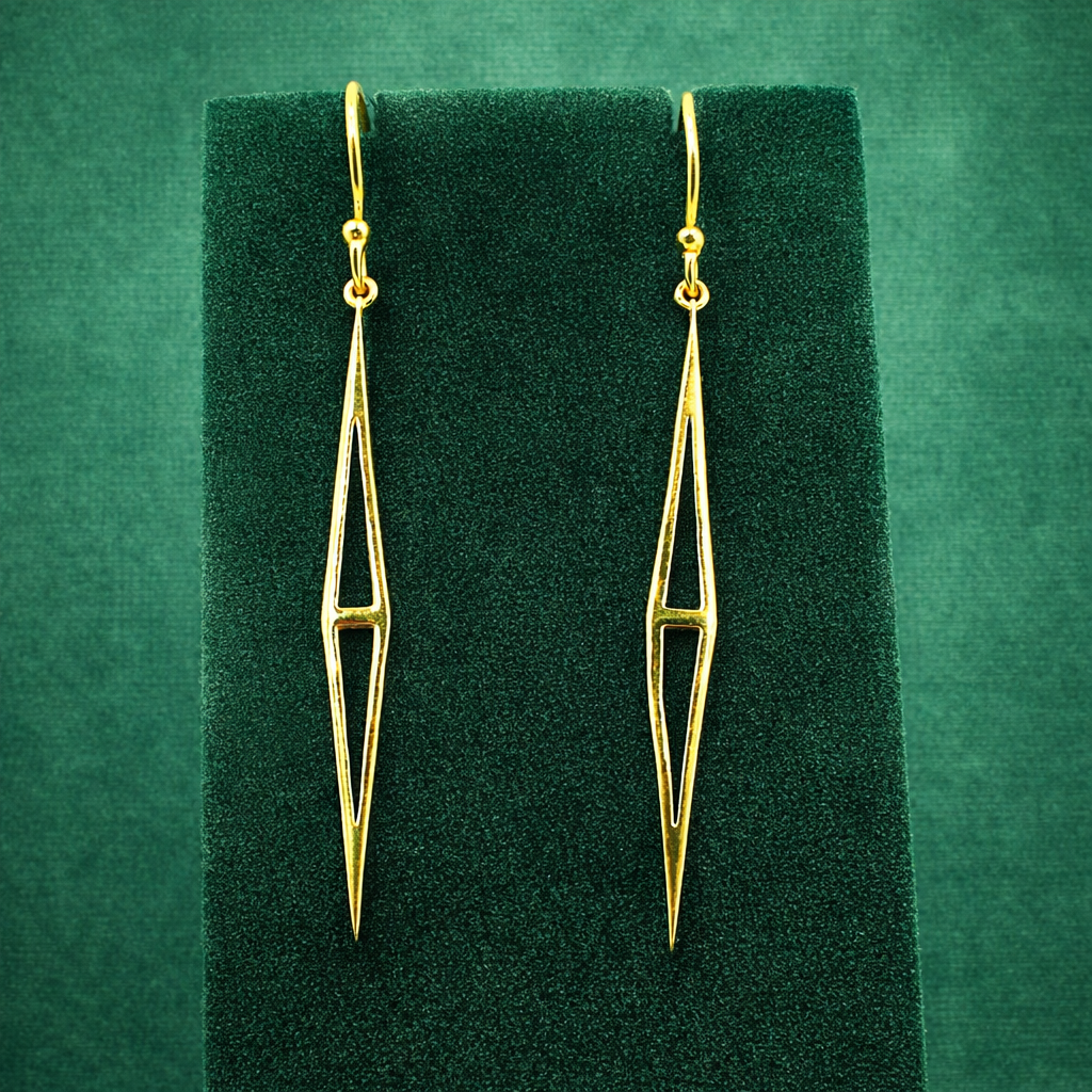 Pendientes NEEDLE bañados en oro