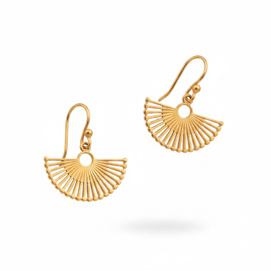 Designer-Ohrringe ROULETTE, vergoldet mit 18 kt Gold