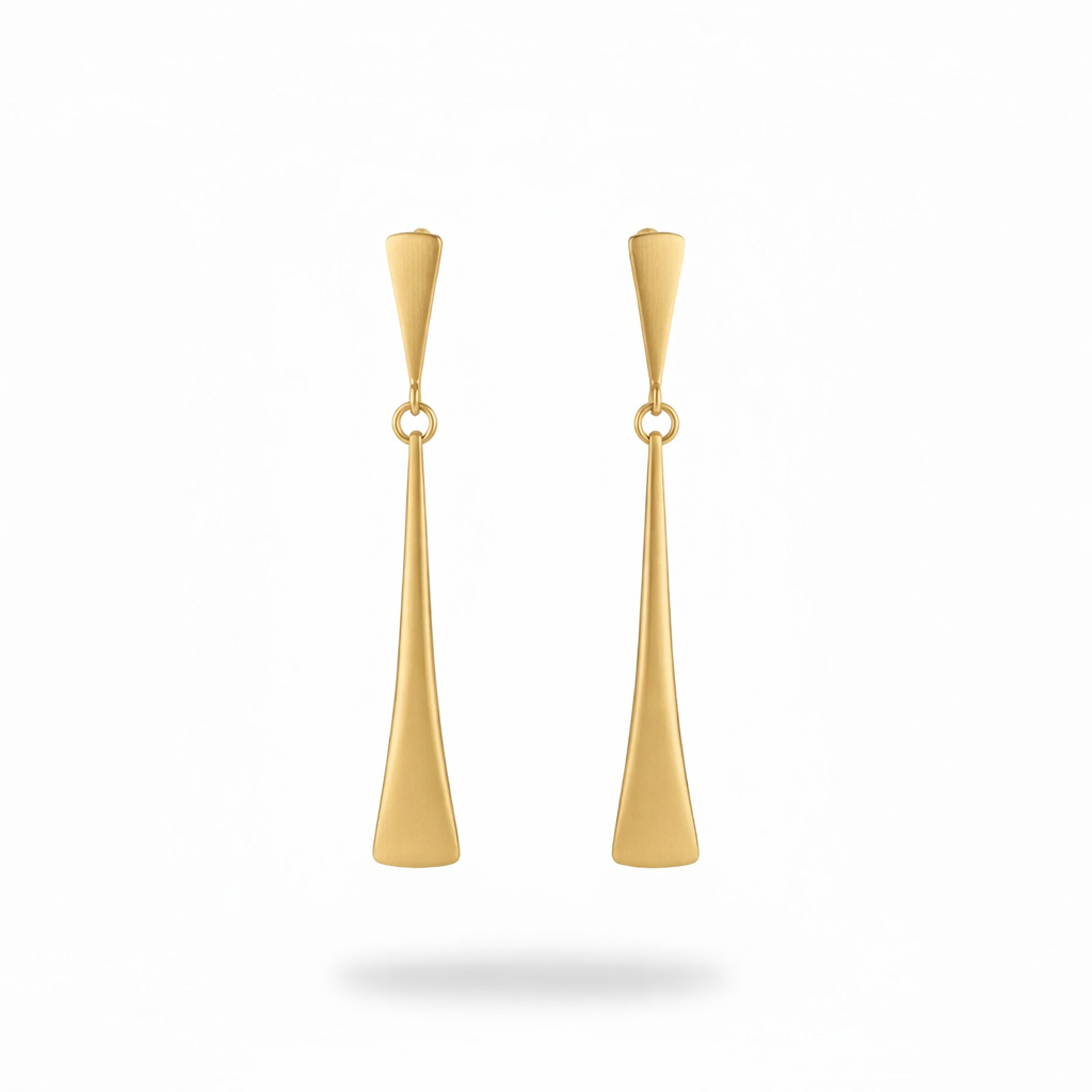 Pendientes CHARLOTTE bañados en oro - Diseño con carácter