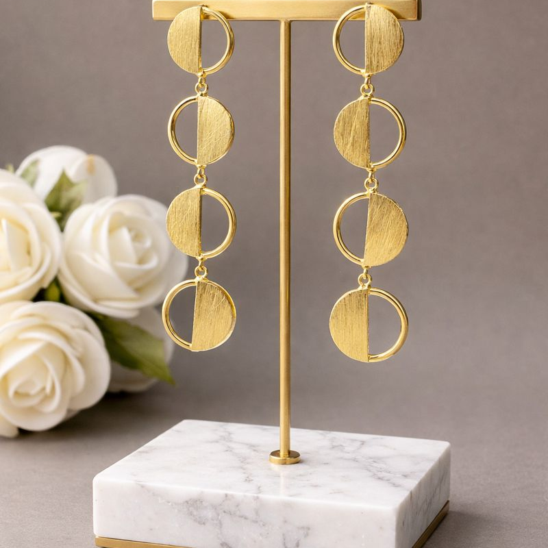 Pendientes POP bañados en oro - Diseñó con carácter